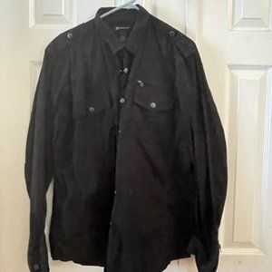 INC INTERNATIONAL. MEN'S CASUAL DRESS SHIRT BLACK  XL